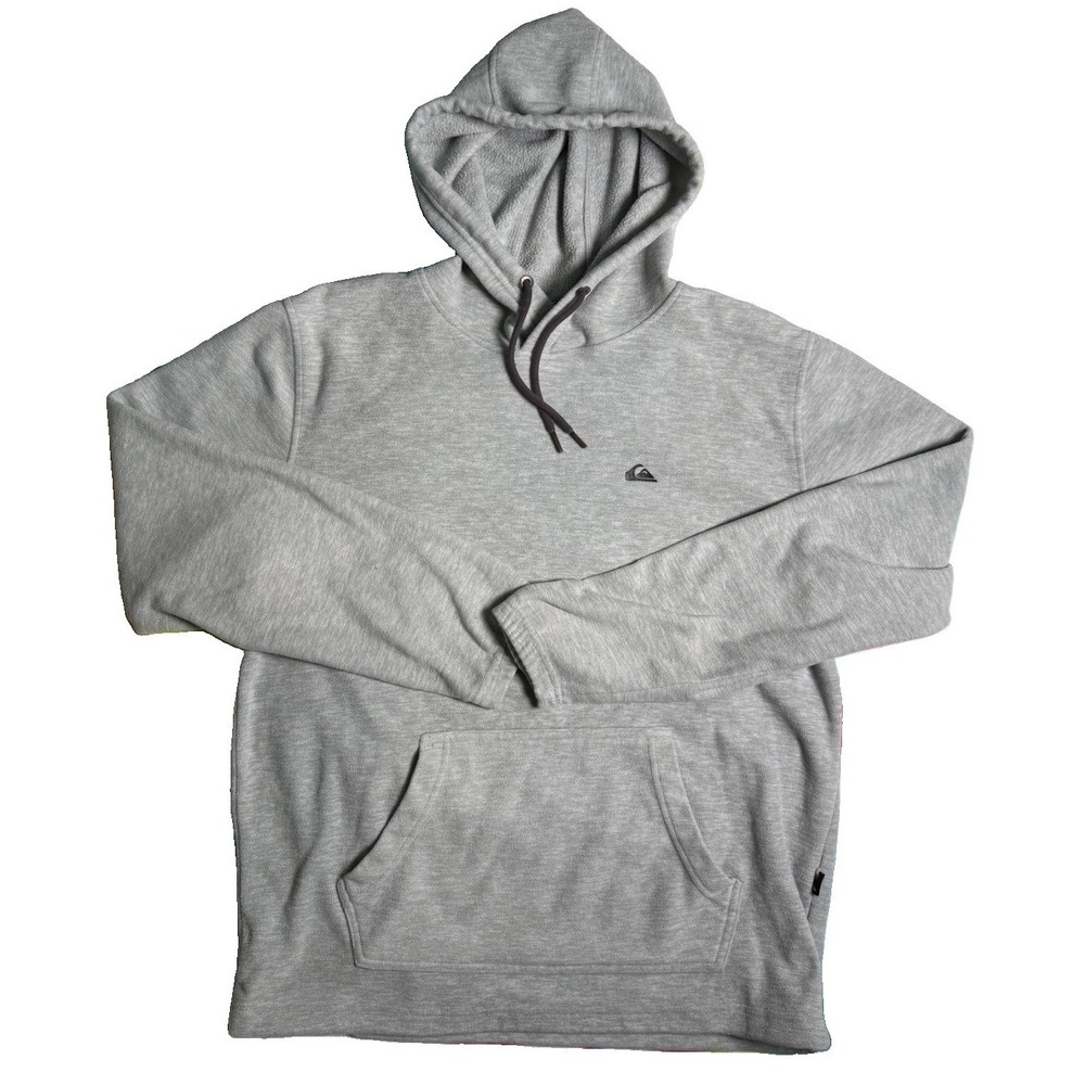 Quicksilver Dryflight Charcoal Gray Surf Beach Pullover Hoodie Small EUC